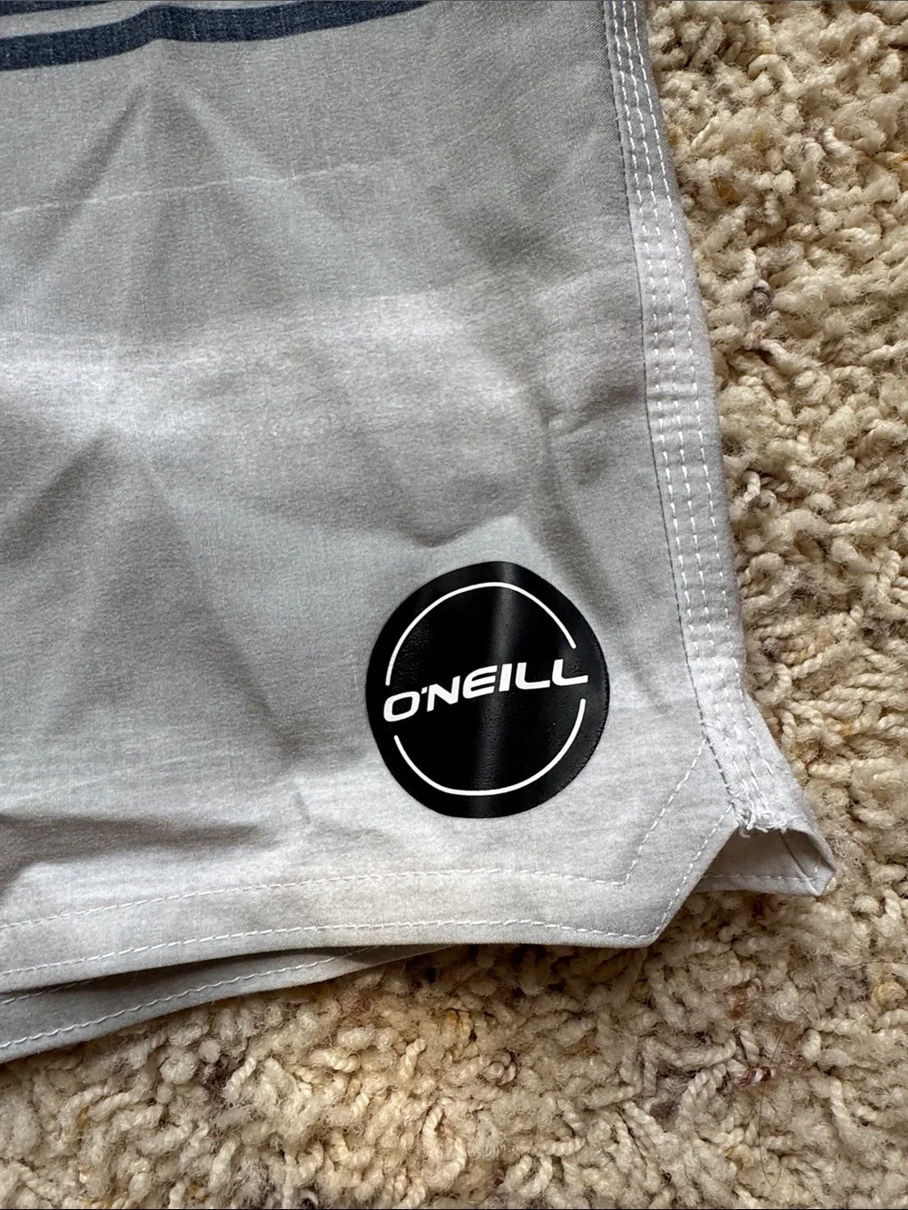 O'Neill Men's Striped Boardshorts in Teal, Maroon and Gray, Men’s waist size 30
